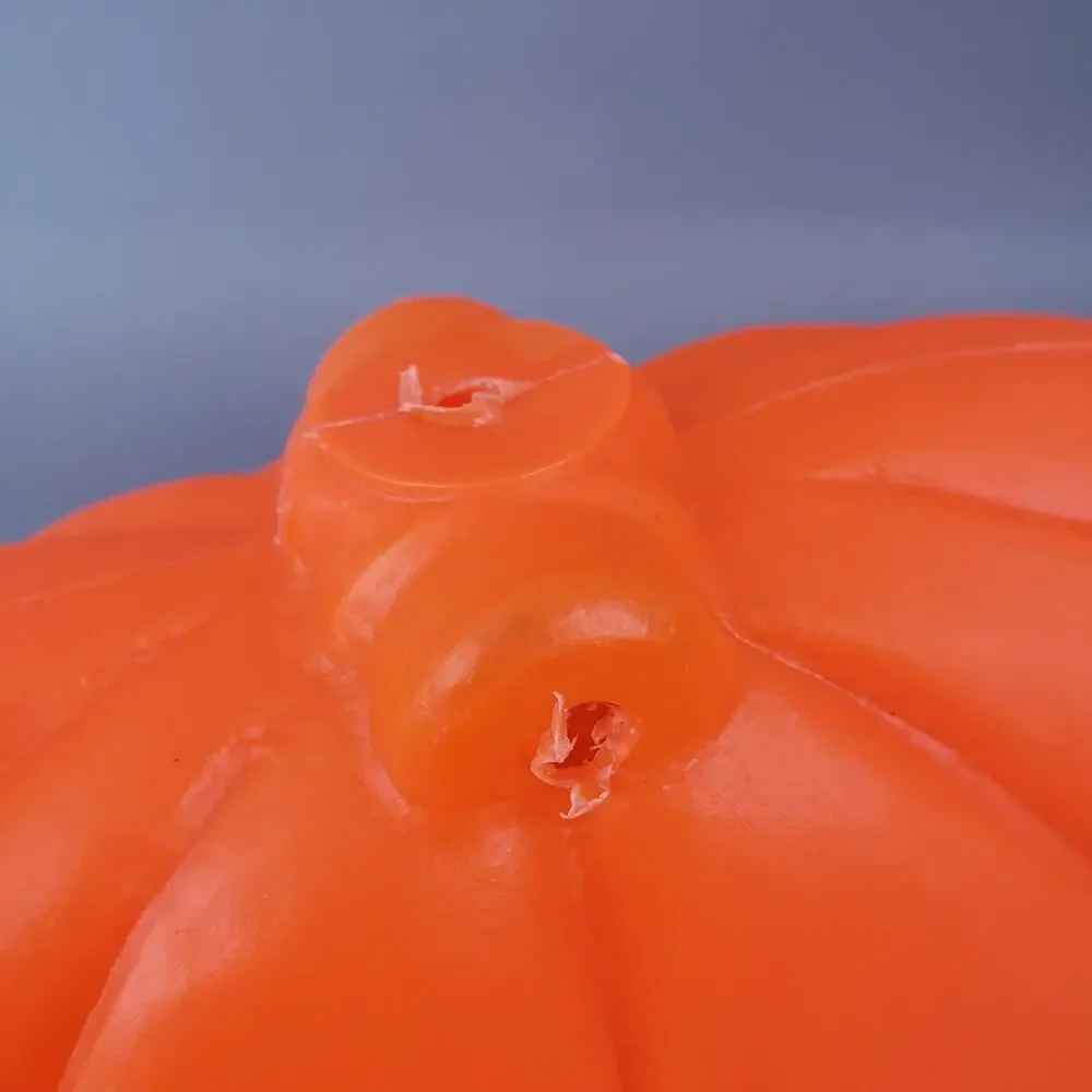 VTG Halloween Jack-O-Lantern Flat Face Pumpkin Blow Mold Window Light  USA